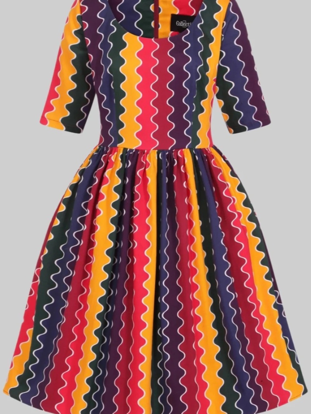 Amber-Lea Rainbow Wave Swing Dress
 Fit & Flare Dress